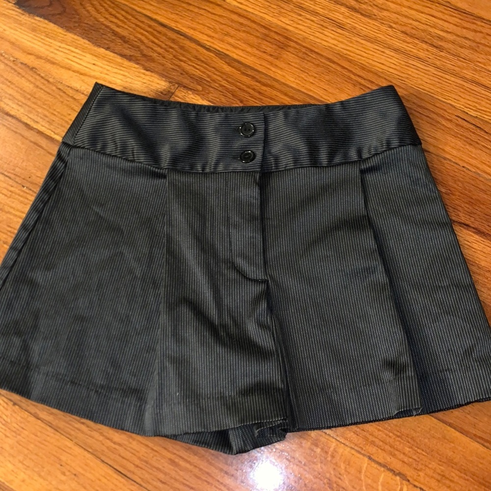 BCX girls black patterned formal shorts, size 12